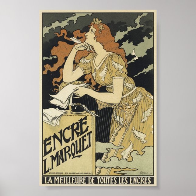 Póster Art Nouveau vintage francés (Frente)
