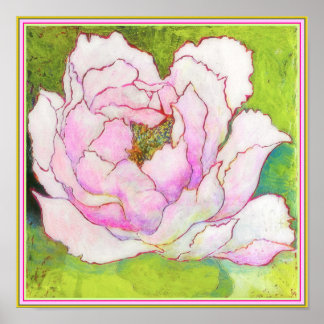 Póster ART-ON-CANVAS: Rosa Peony 12"x12"