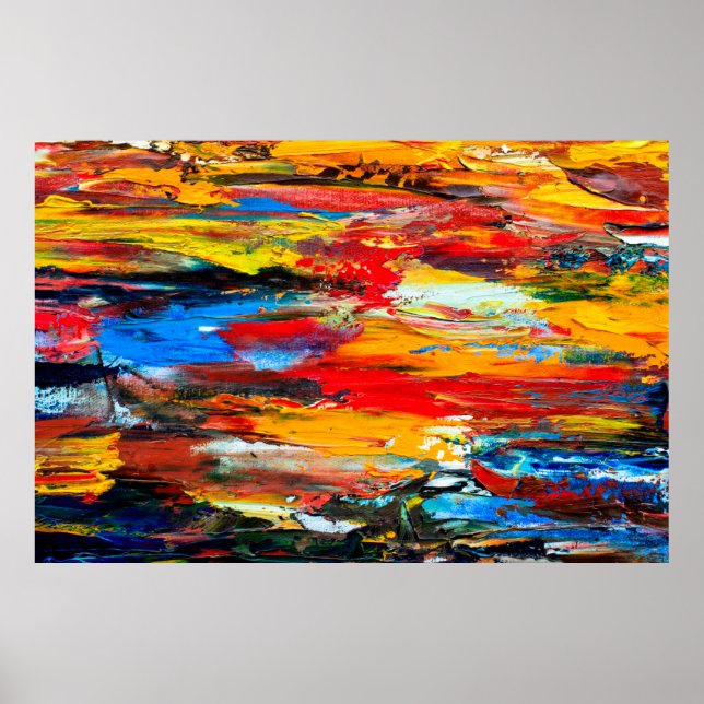 Póster Art painting with palette knifeblack,paris,red,whi (Frente)