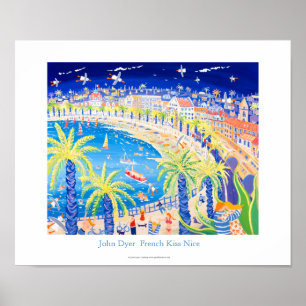 Póster Art Poster: French Kiss, Nice. By John Dyer