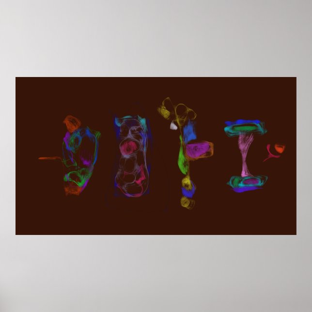 Póster Art Potpourri  Dark Brown Minimalist Abstract (Frente)