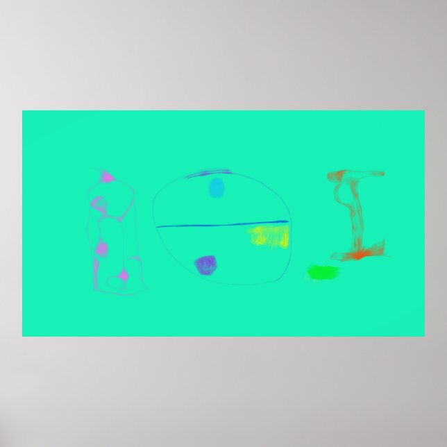 Póster Art Potpourri  Light Green Minimalist Art (Frente)