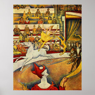 Póster Art Print Georges Seurat Circus Paris Pointilismo