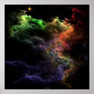 Póster Art Stucco Nebula Cluster Poster