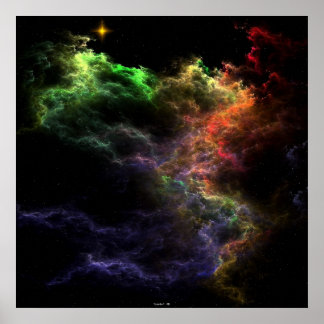 Póster Art Stucco Nebula Cluster Poster