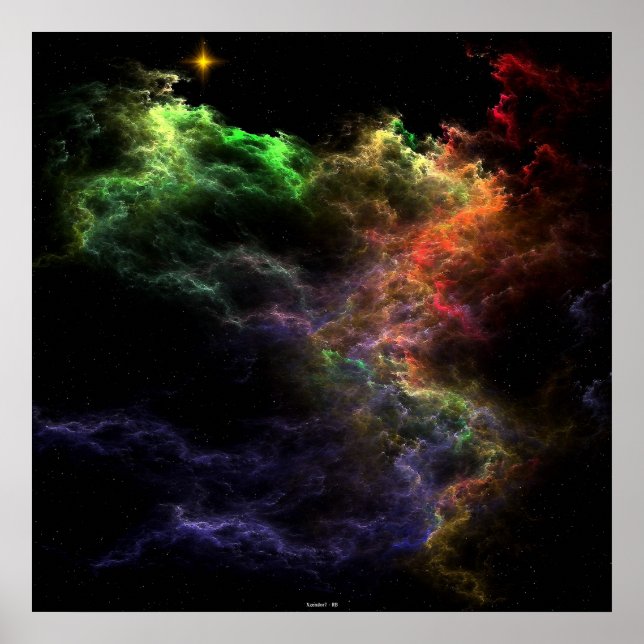 Póster Art Stucco Nebula Cluster Poster (Frente)