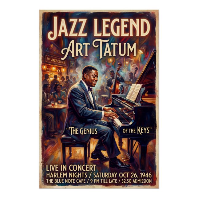 Póster Art Tatum  (Anverso)