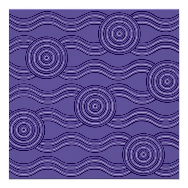 Póster Arte aborigen melaleuca (Anverso)