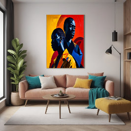 Póster Arte abstracto afrocéntrico moderno