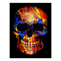 ARTE ABSTRACTO COLORIDO DE CALAVERA MODERNO Y TEND