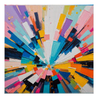 Arte abstracto colorido de explosión geométrica vi