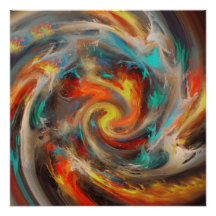 Arte abstracto con remolinos de pintura