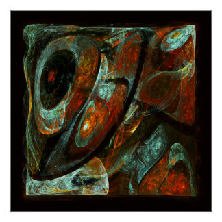 Póster Arte abstracto de división de tiempo