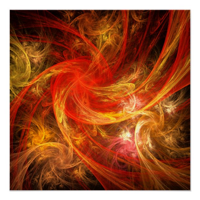 Póster Arte abstracto de Firestorm (Anverso)