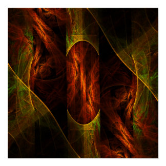 Póster Arte abstracto de la jungla de Mystique