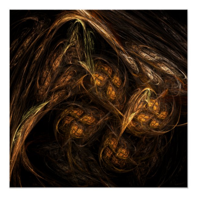 Póster Arte abstracto de la Madre Tierra (Anverso)