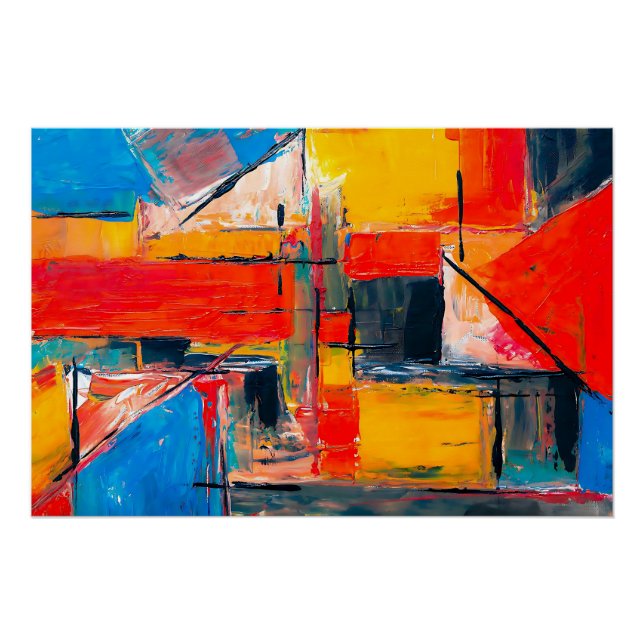 Póster Arte abstracto de pulso urbano (Anverso)