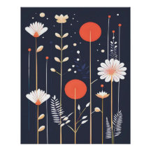 Arte abstracto floral brillante