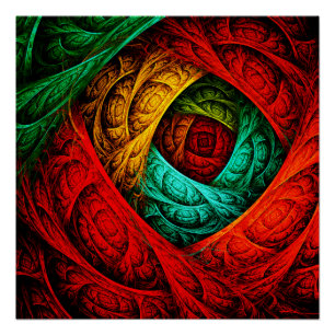 Póster Arte abstracto moderno artístico colorido Patrón #