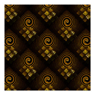 Póster Arte abstracto moderno boho elegante patrón #502