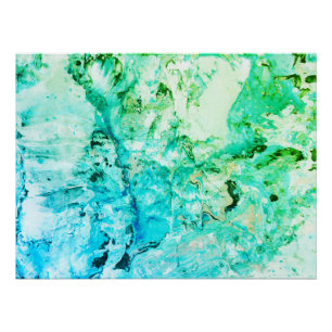 Póster Arte abstracto moderno de moda verde azul