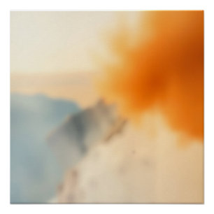 Póster Arte abstracto neutro cálido borroso