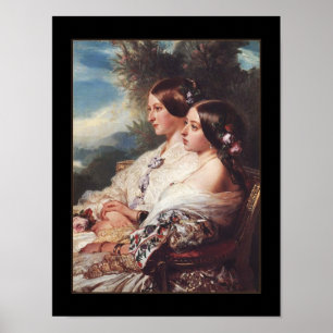 Póster Arte Antiguo Famoso 1852 Reina Victoria