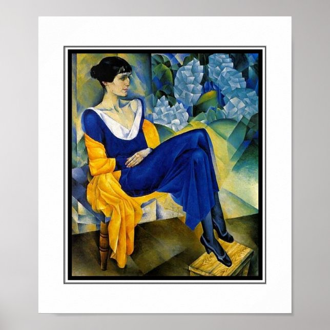 Póster Arte Antiguo Mujer Azul Akhmatova_1914 (Frente)