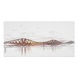 Póster Arte Atmosférico del Puente Forth