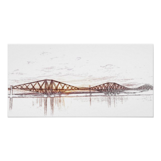 Póster Arte Atmosférico del Puente Forth (Anverso)