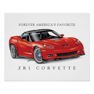 PÓSTER ARTE AUTOMÓVIL LEGENDARIO Z-R-ONE