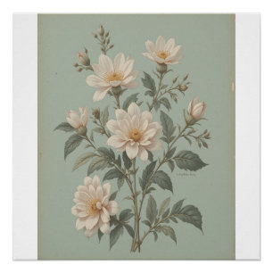 Póster Arte botánico vintage