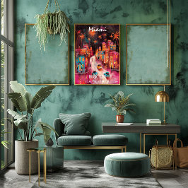 Póster Arte Contemporáneo de Miami – Ciudad Mágica