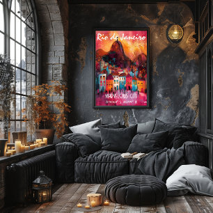 Póster Arte Contemporáneo de Rio de Janeiro vibrante.