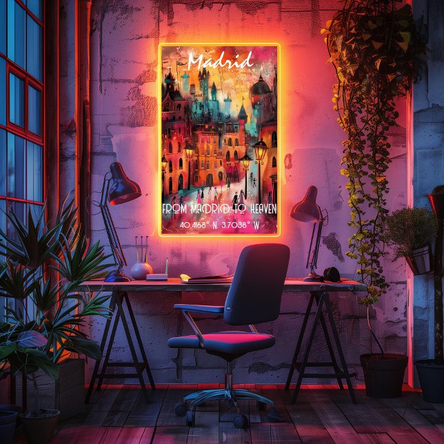 Póster Arte Contemporáneo Madrid en Colores Vibrantes (Subido por el creador)