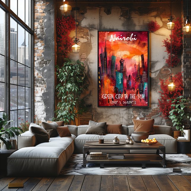 Póster Arte Contemporáneo Nairobi: Ciudad Verde al Sol (Subido por el creador)
