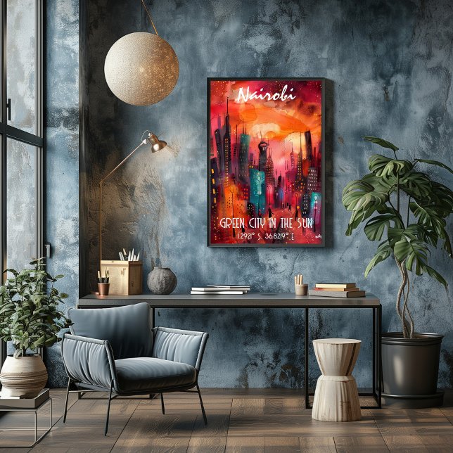 Póster Arte Contemporáneo Nairobi: Ciudad Verde al Sol (Subido por el creador)