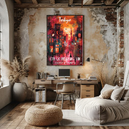 Póster Arte Contemporáneo Tokio: La Ciudad Sol Naciente