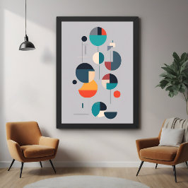 Póster Arte de abstracto geométrico moderno - Diseño Mini