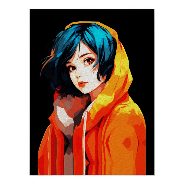 Póster Arte de anime creativo para paredes | Chicas 07 (Anverso)