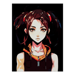 Póster Arte de anime creativo para paredes   Chicas 23