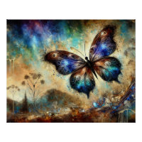 Arte de fantasía de mariposa cósmica