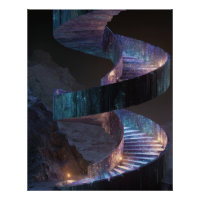 Arte de fantasía de sueño de escalera en espiral c