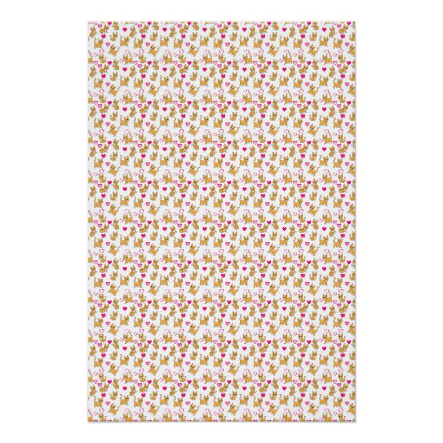 Póster Arte de gato | San Valentín de gato lindo (Anverso)