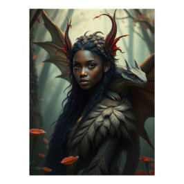 Póster Arte de hadas de Dragon brillante