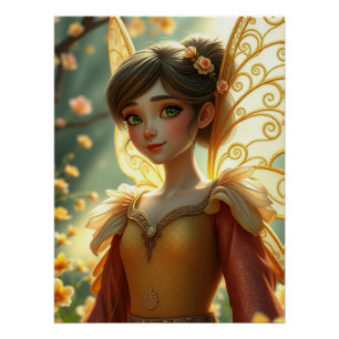 Póster Arte de hadas en primavera