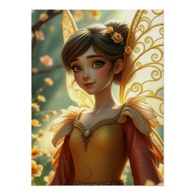 Póster Arte de hadas en primavera (Anverso)