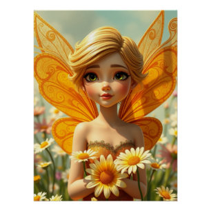 Póster Arte de hadas en primavera