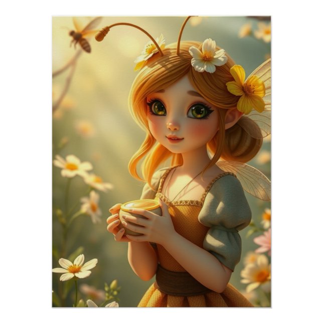 Póster Arte de hadas en primavera (Anverso)
