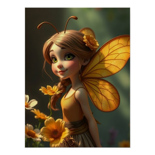 Póster Arte de hadas en primavera (Anverso)